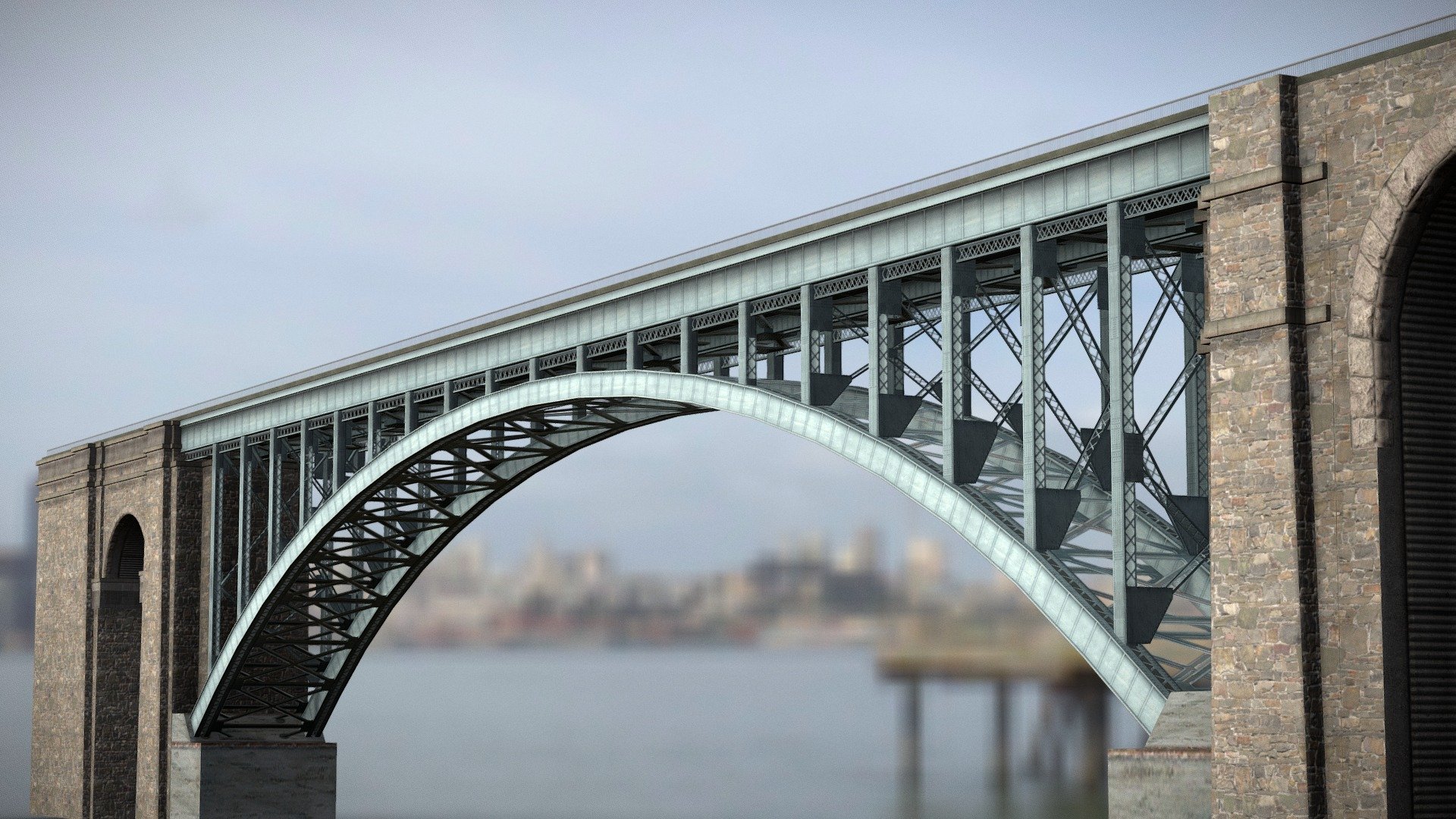 NYC, The High Bridge 3d model