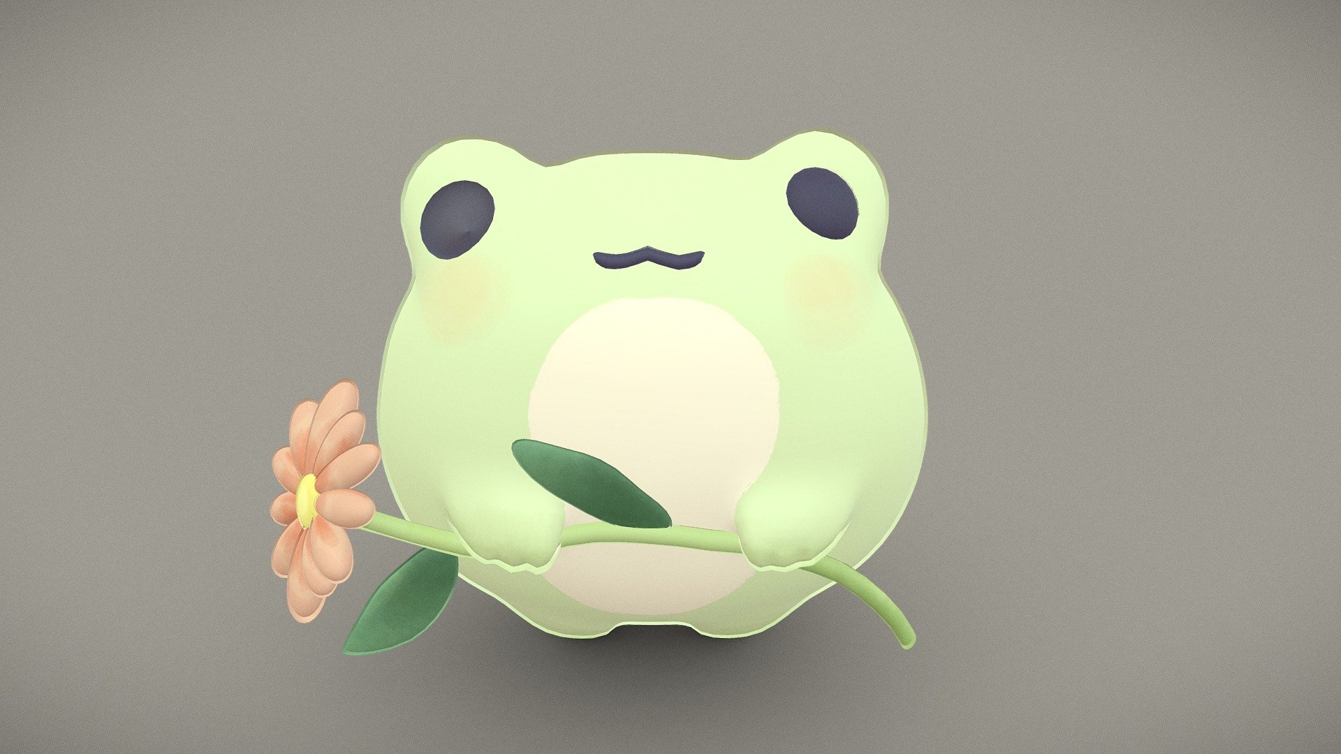 Flower Frog 3d model