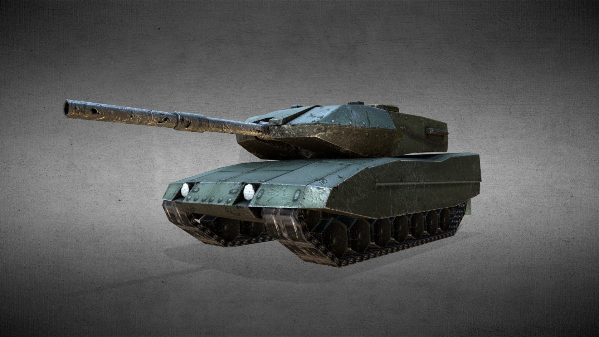 Low Poly Tank 01 3d model