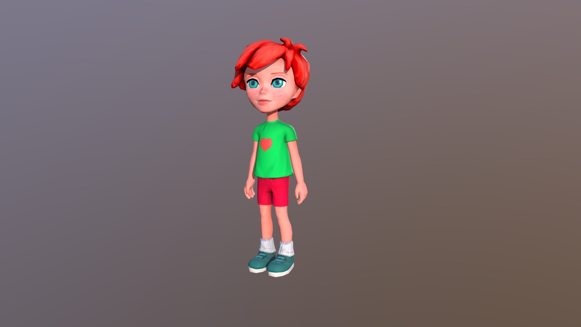 Kid Red 3d model