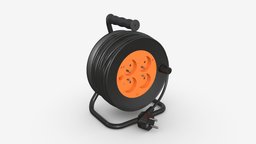 Extension cord reel with sockets 01