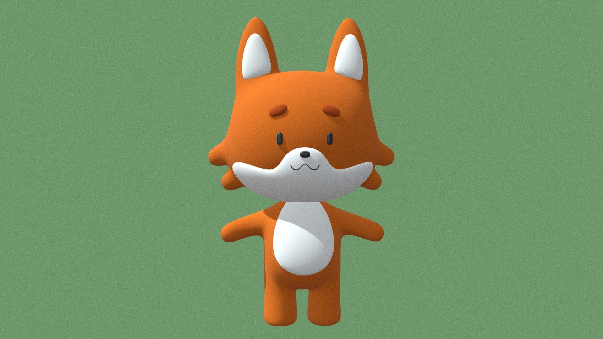 Cartoon Rigged Fox 3d model