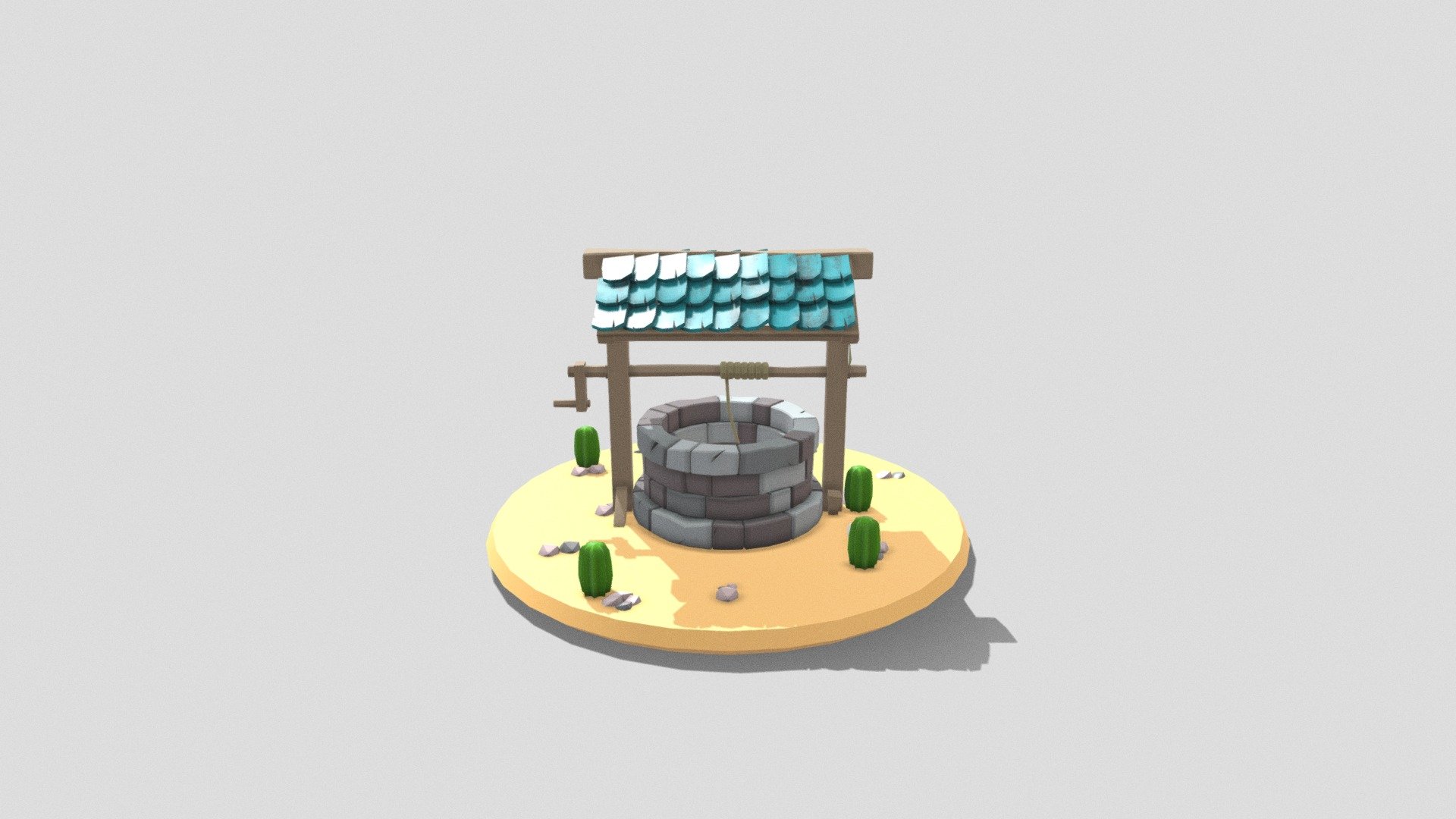 The well in the desert 3d model