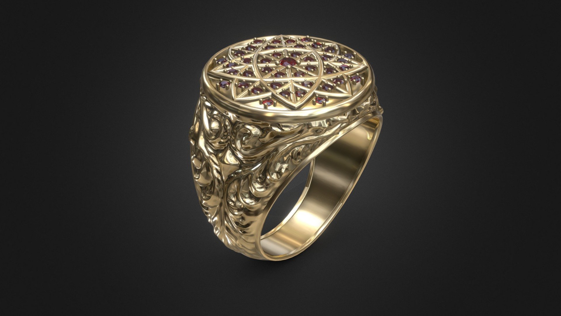 Rosetta Ring CAD model 3d model