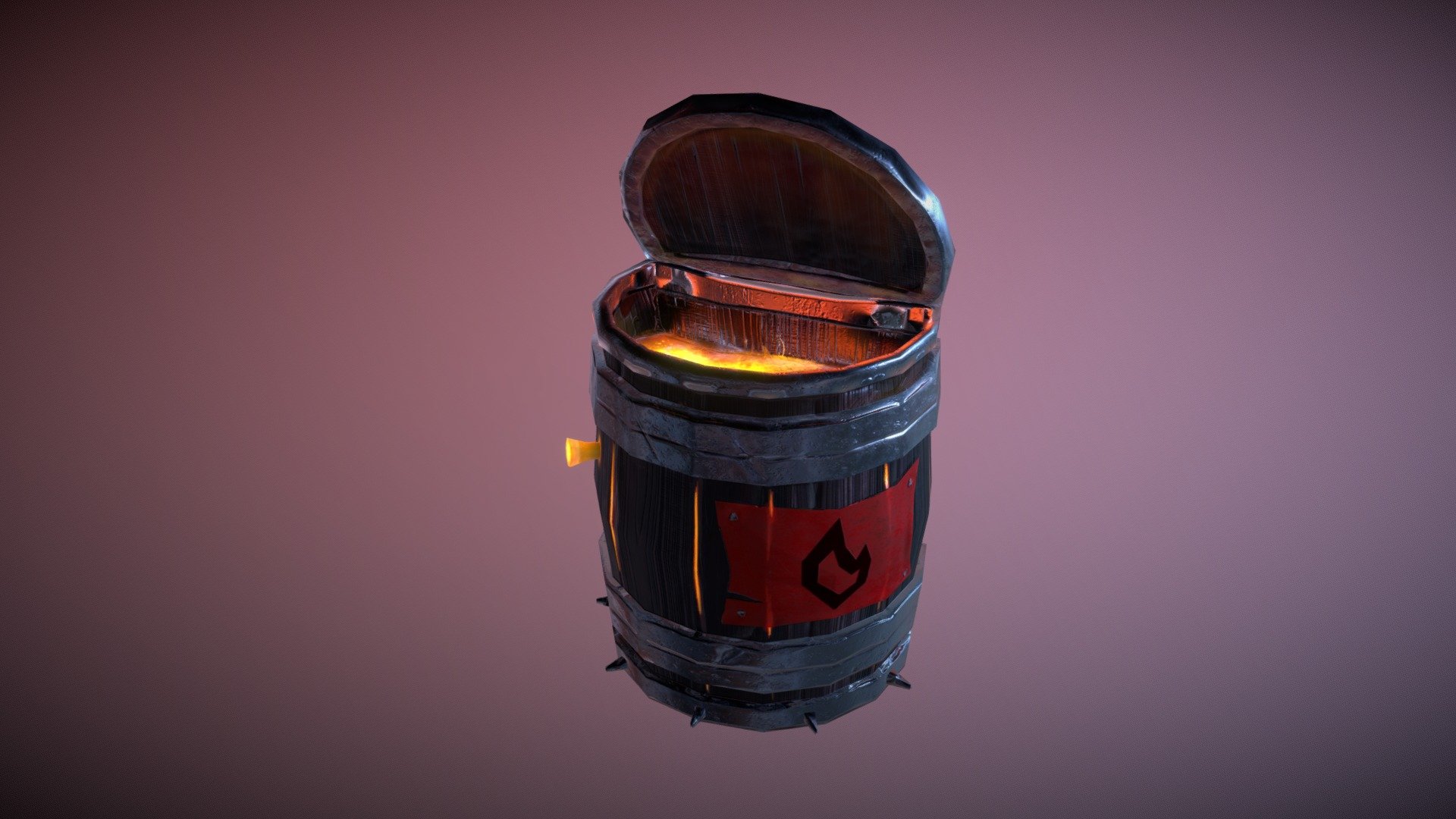 Ashen Volcano Barrel Pack 3d model