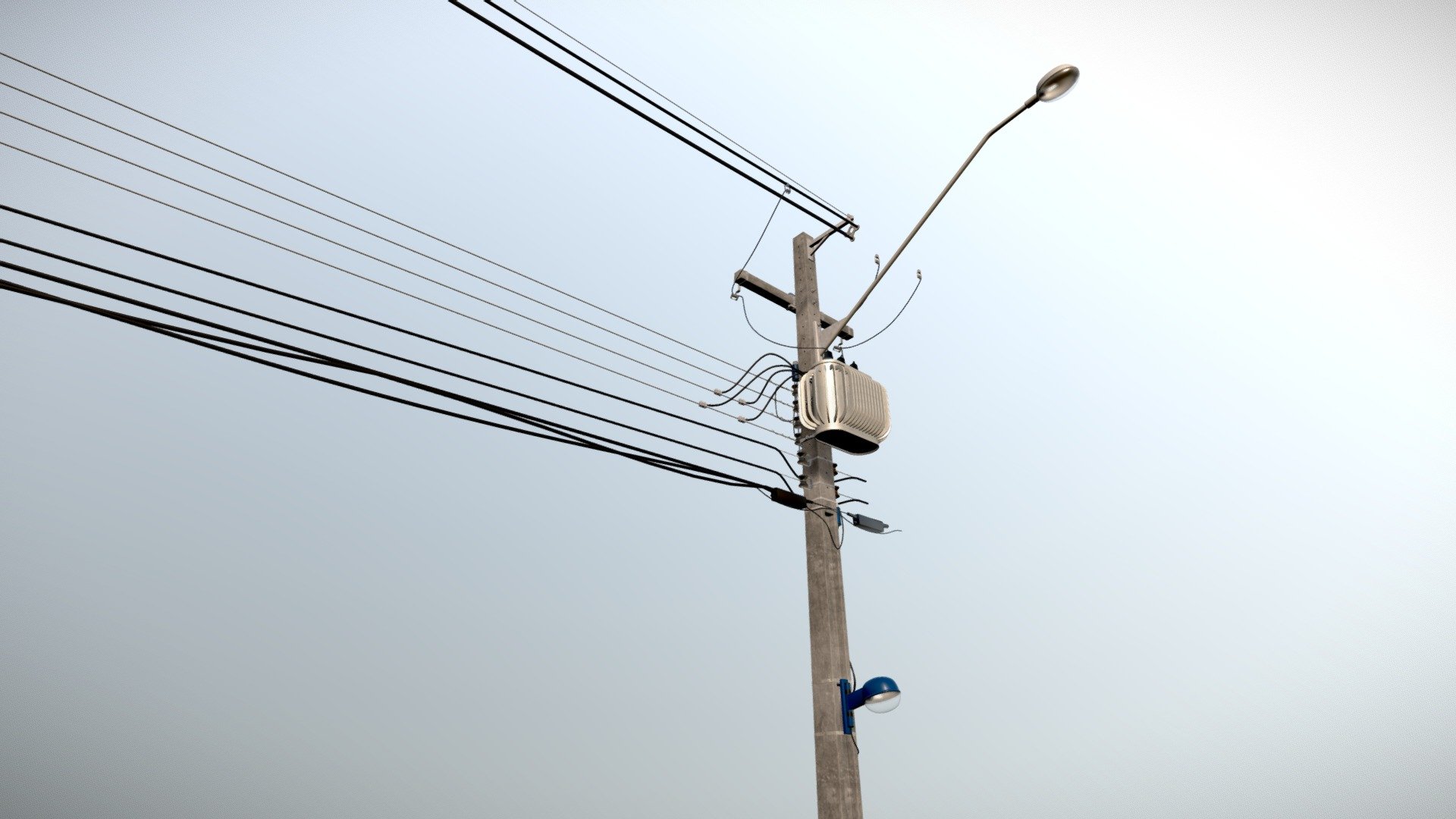 Streetlight Electric Pole 3d model