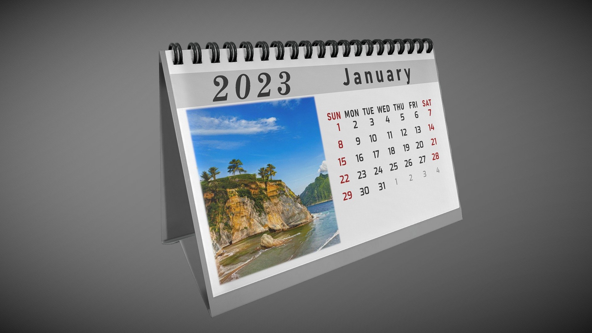 Desk Calendar 3d model