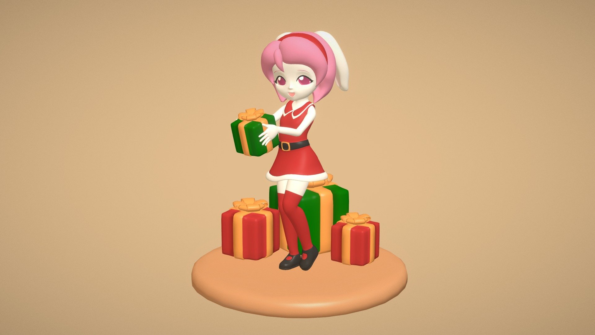 Christmas Niho-chan 3d model