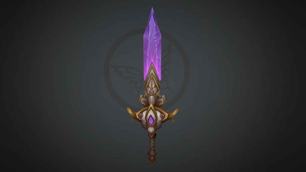 Draenei crystal sword 3d model