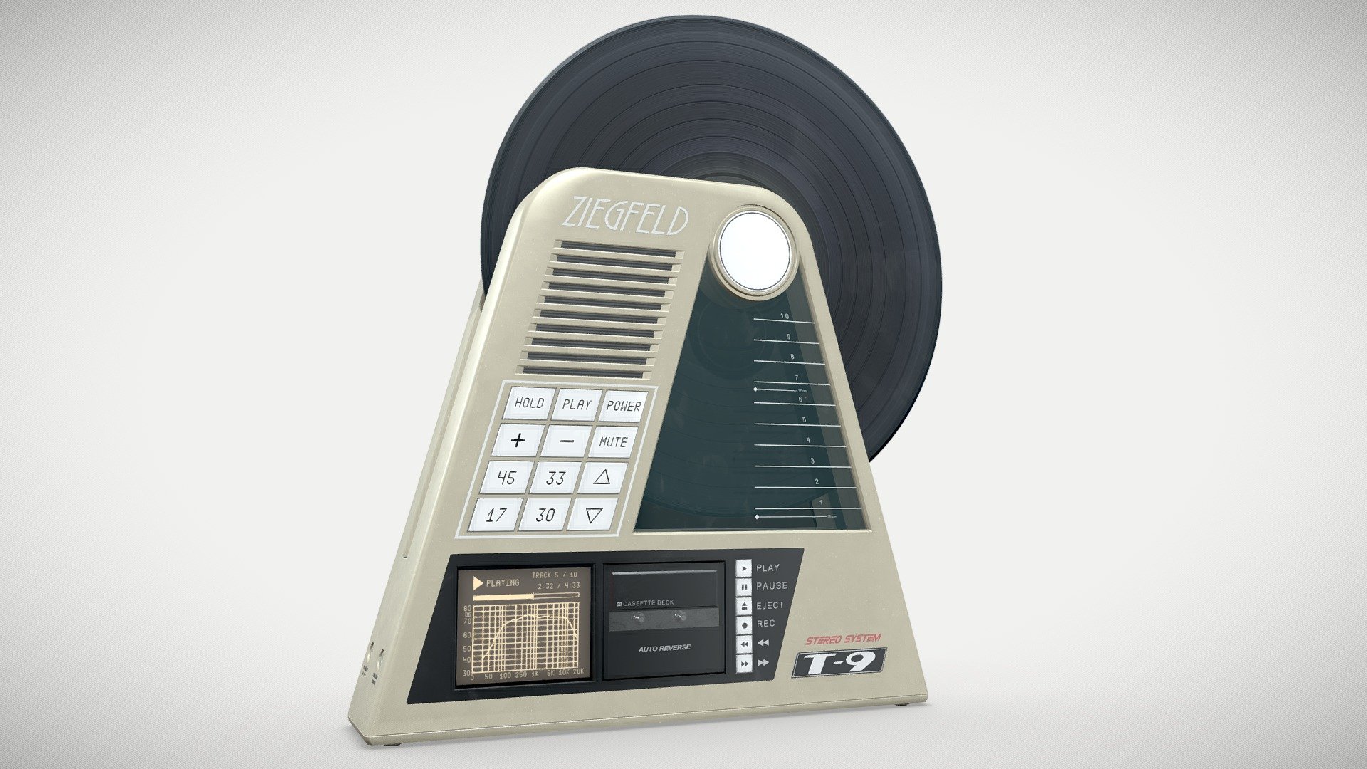 Ziegfeld T-9 Stereo Turntable 3d model