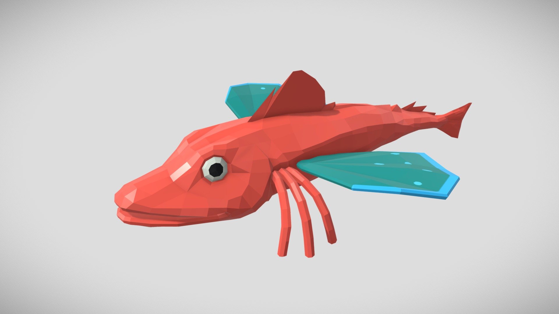 [Low Poly] Gurnard 3d model