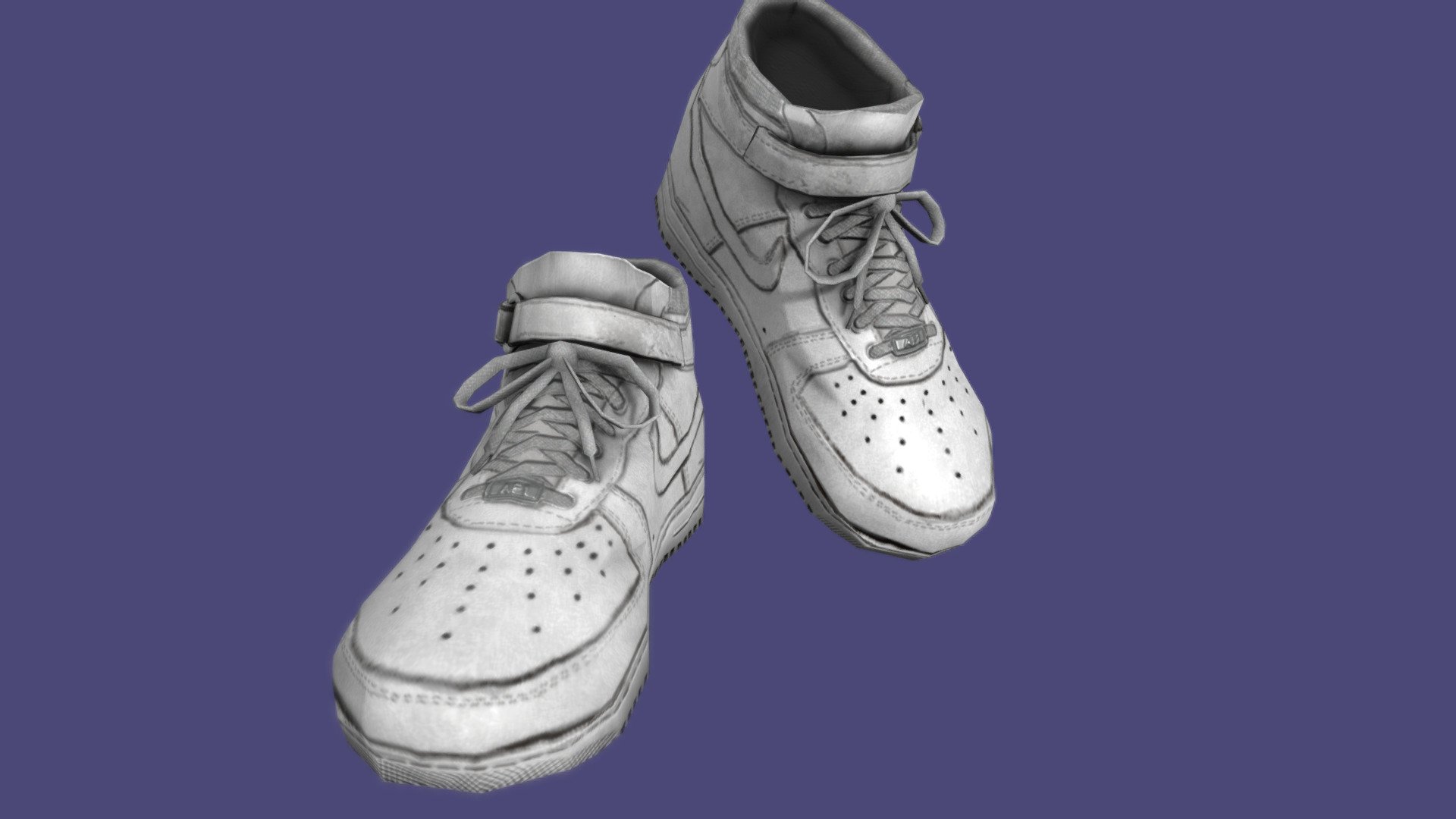 Nike Air Force 1 Sneakers 3d model