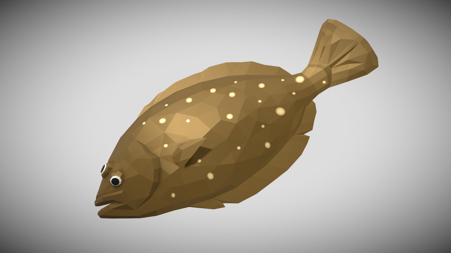 [Low Poly] Flatfish 3d model