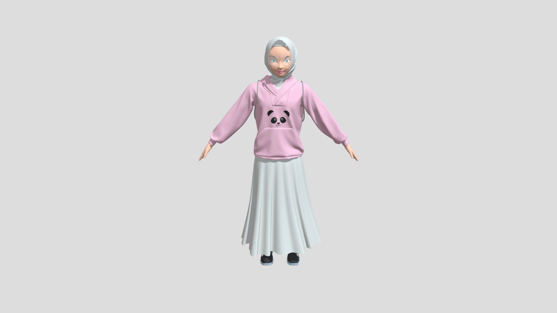 Muslim Girl 3d model