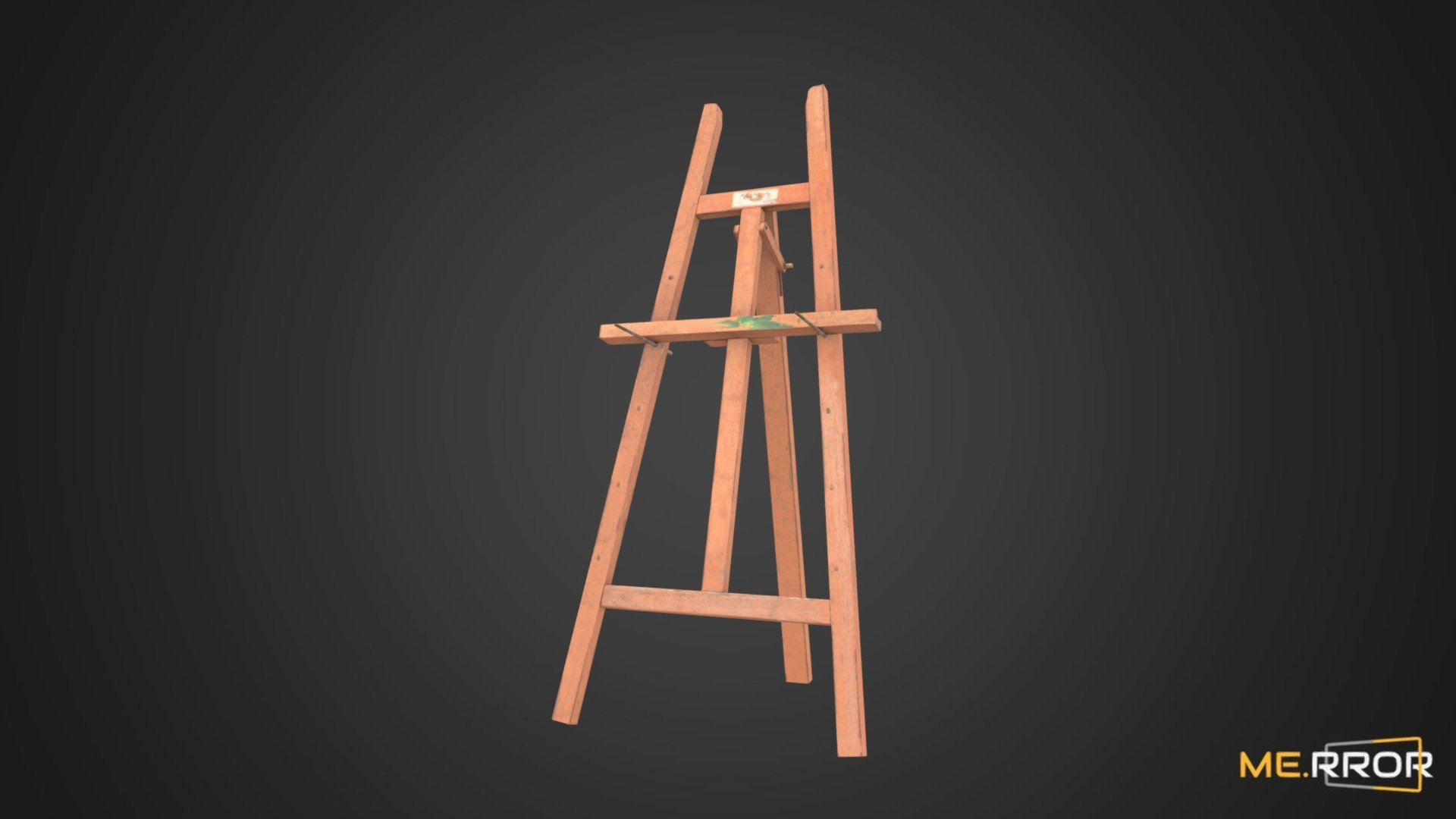 [Game-Ready] Wood Easel 3d model