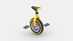 Cartoon unicycle