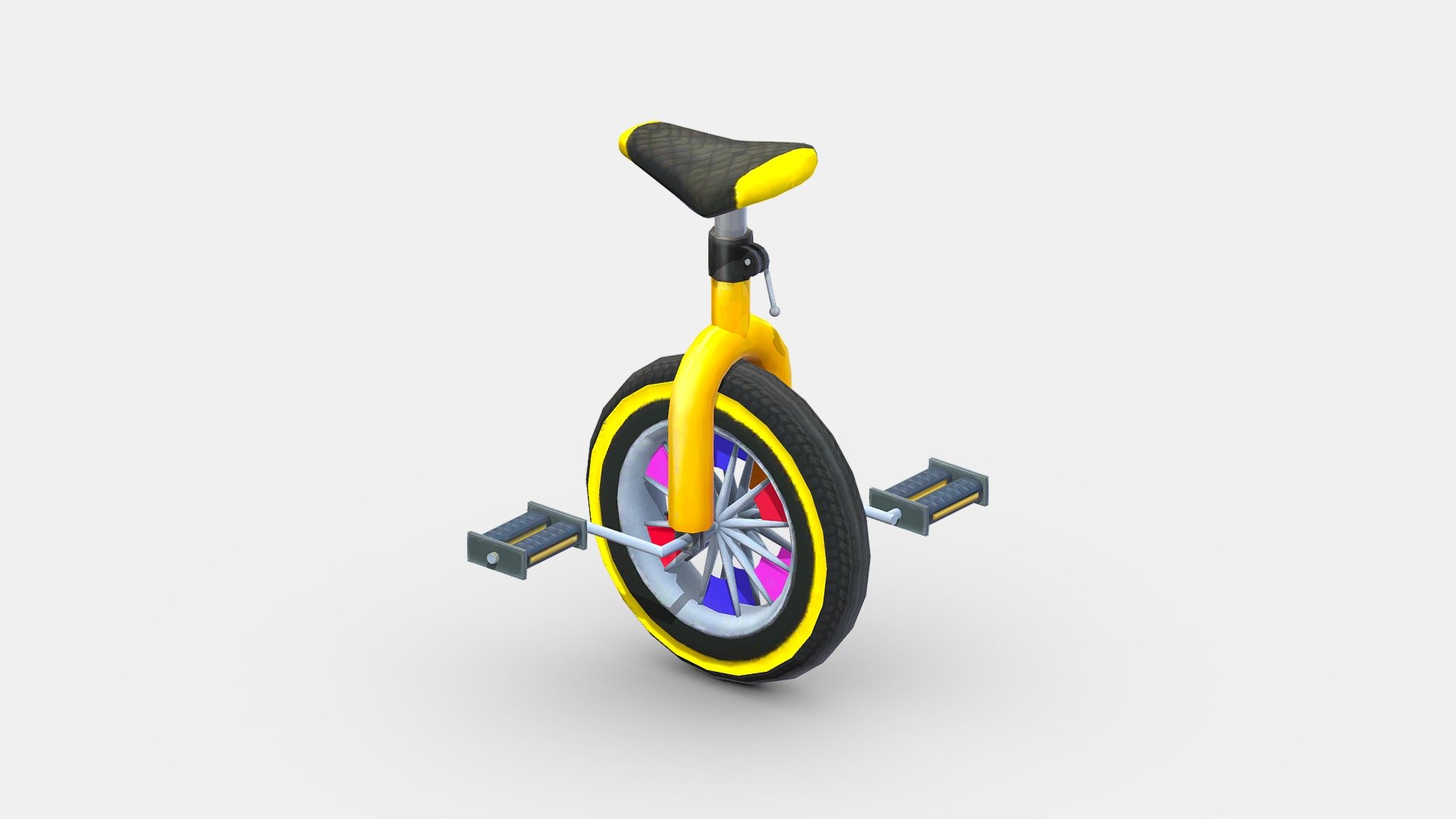 Cartoon unicycle 3d model