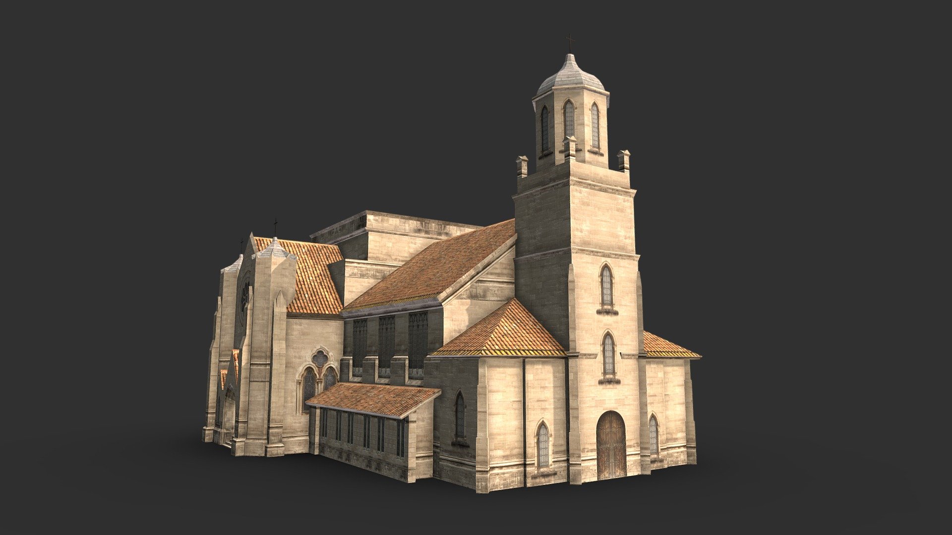 Church Building 169 3d model