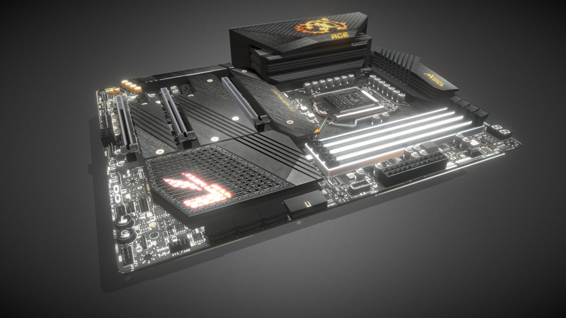 MSI MEG Z590 ACE 3d model