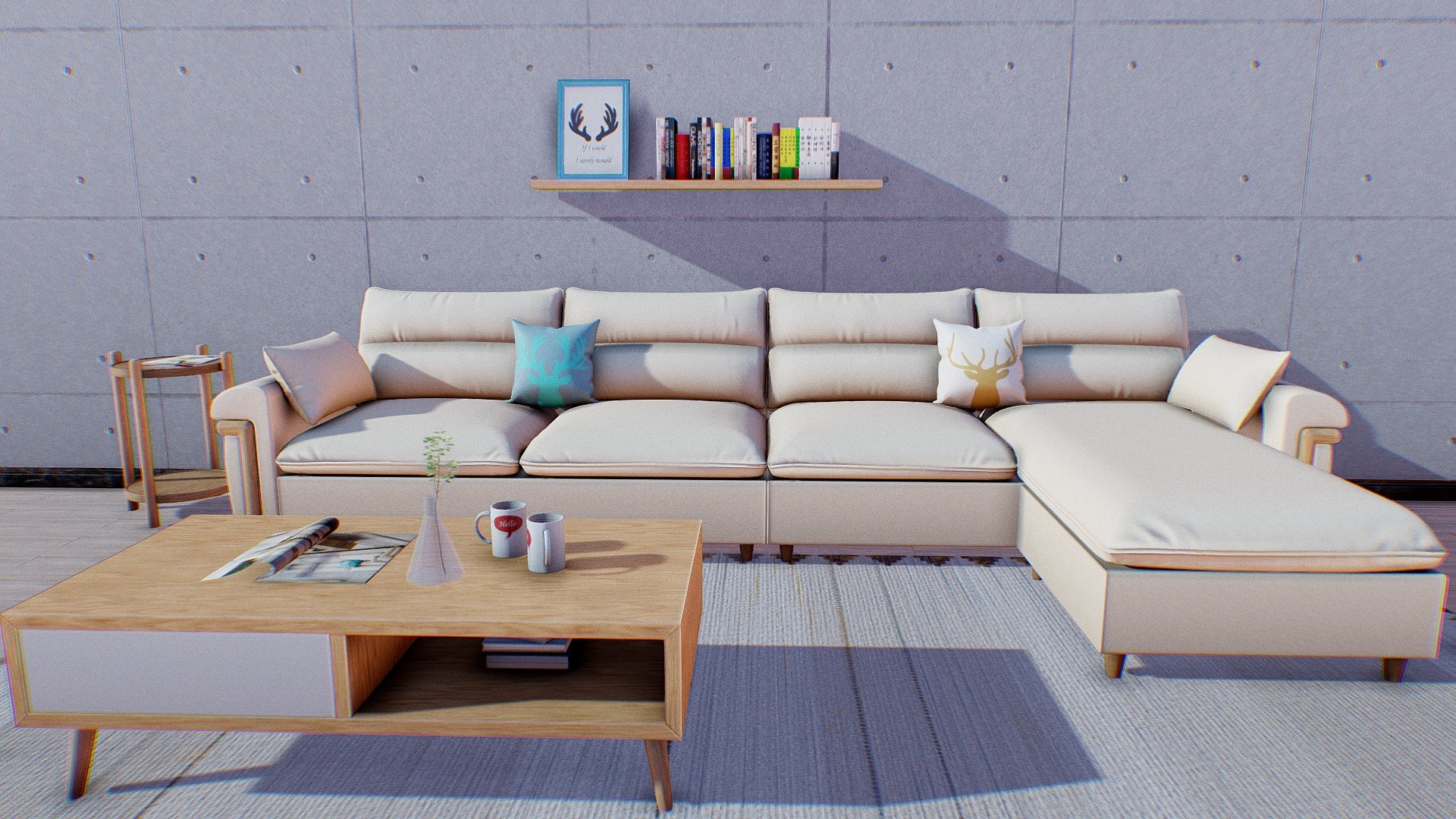 Sofa combination 3d model