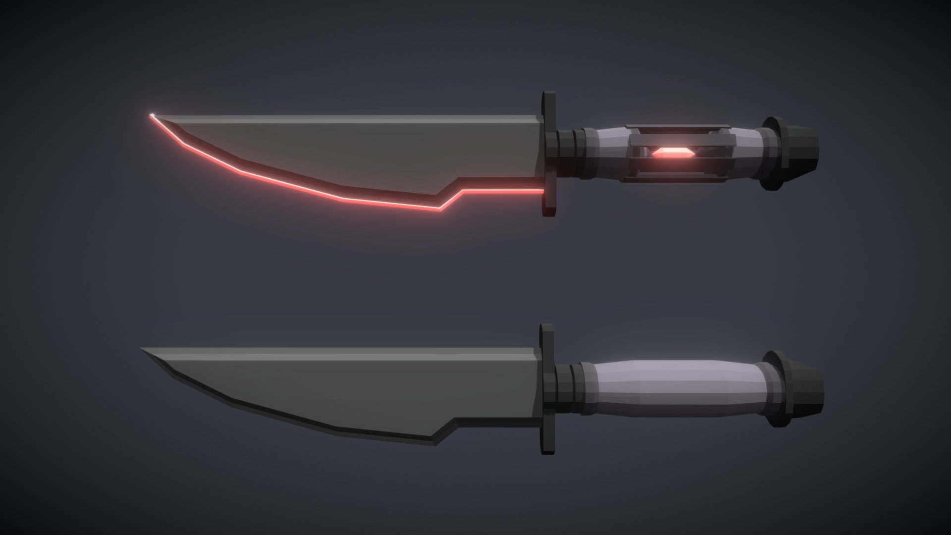 Two Knife (low-poly) 3d model