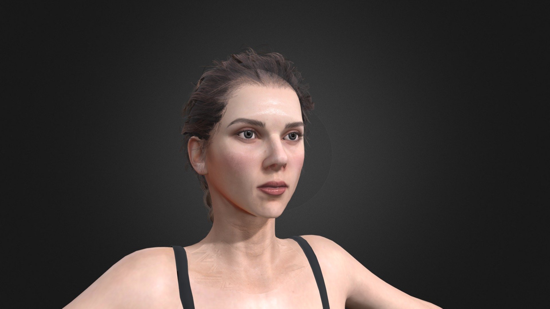 Scarlett Johansson head 3d model