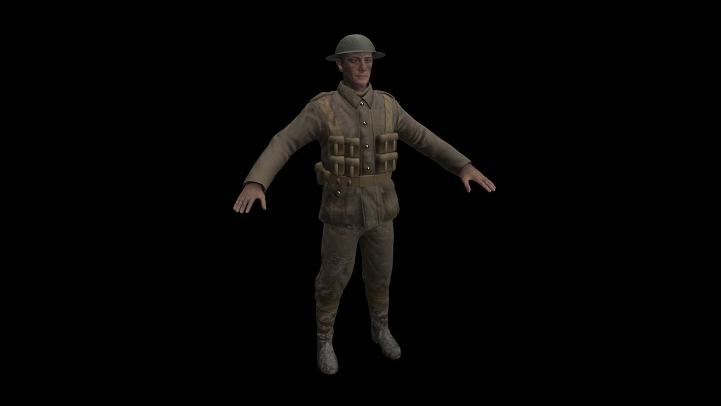 british soilder 3d model