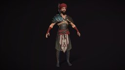 Barbarian Real-Time Game Character