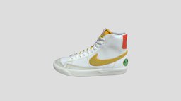 Nike Blazer Mid RayGuns (GS) 外星人 白黄绿_DD9528-100