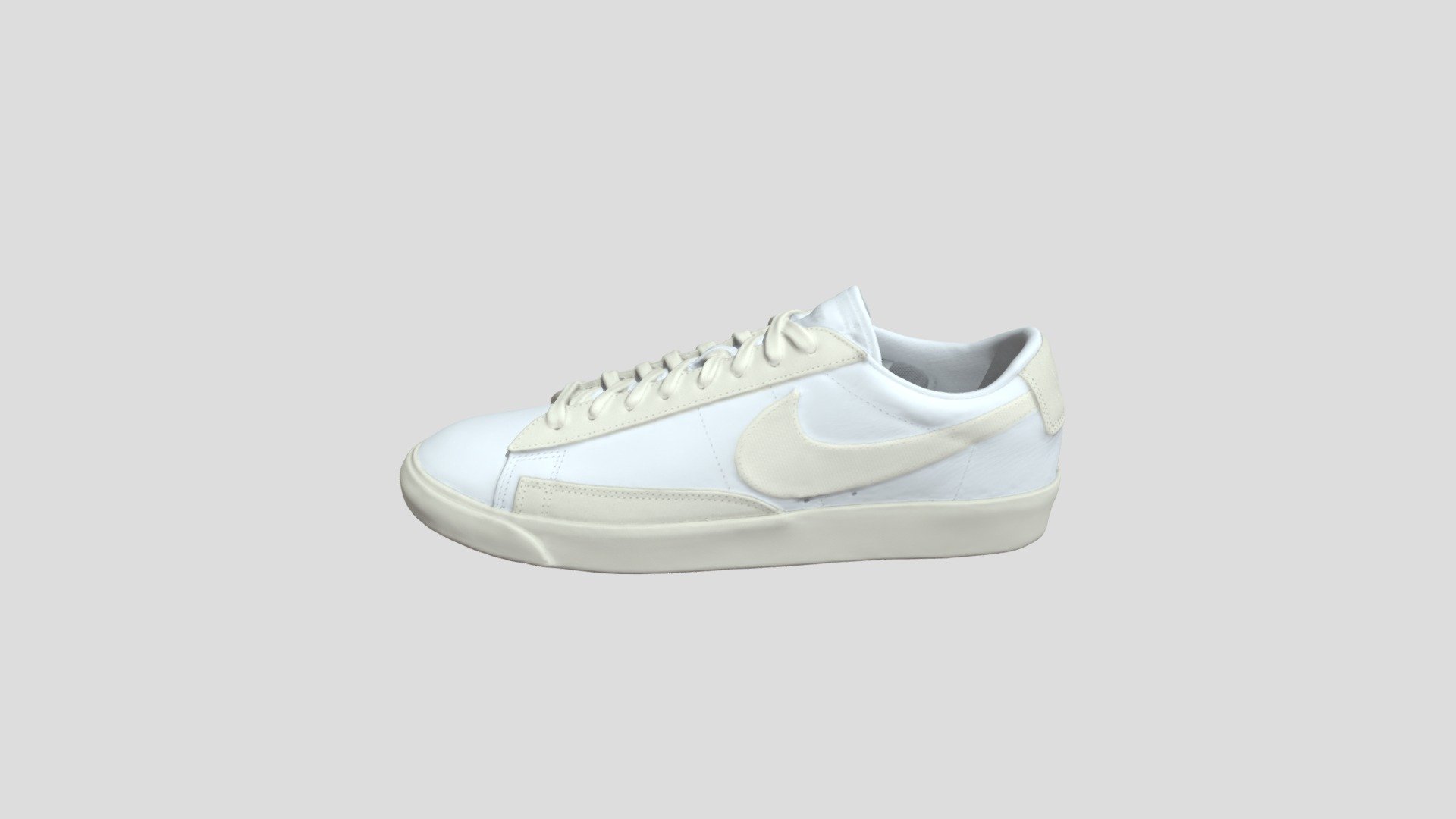 Nike Blazer Low leather 白色_cw7585-100 3d model