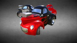 Cartoon Hot Rod Coupe