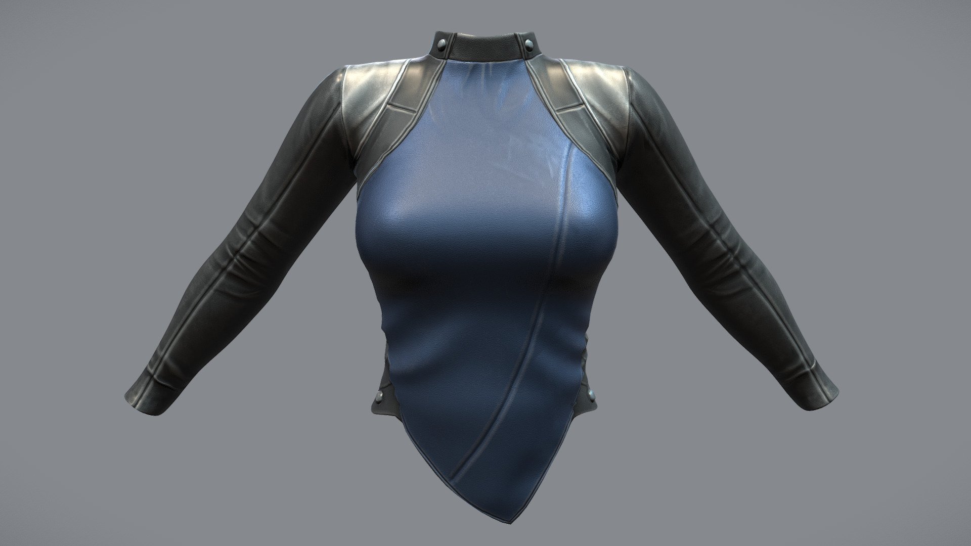 Female Sci- Fi Uniform Jacket 3d model