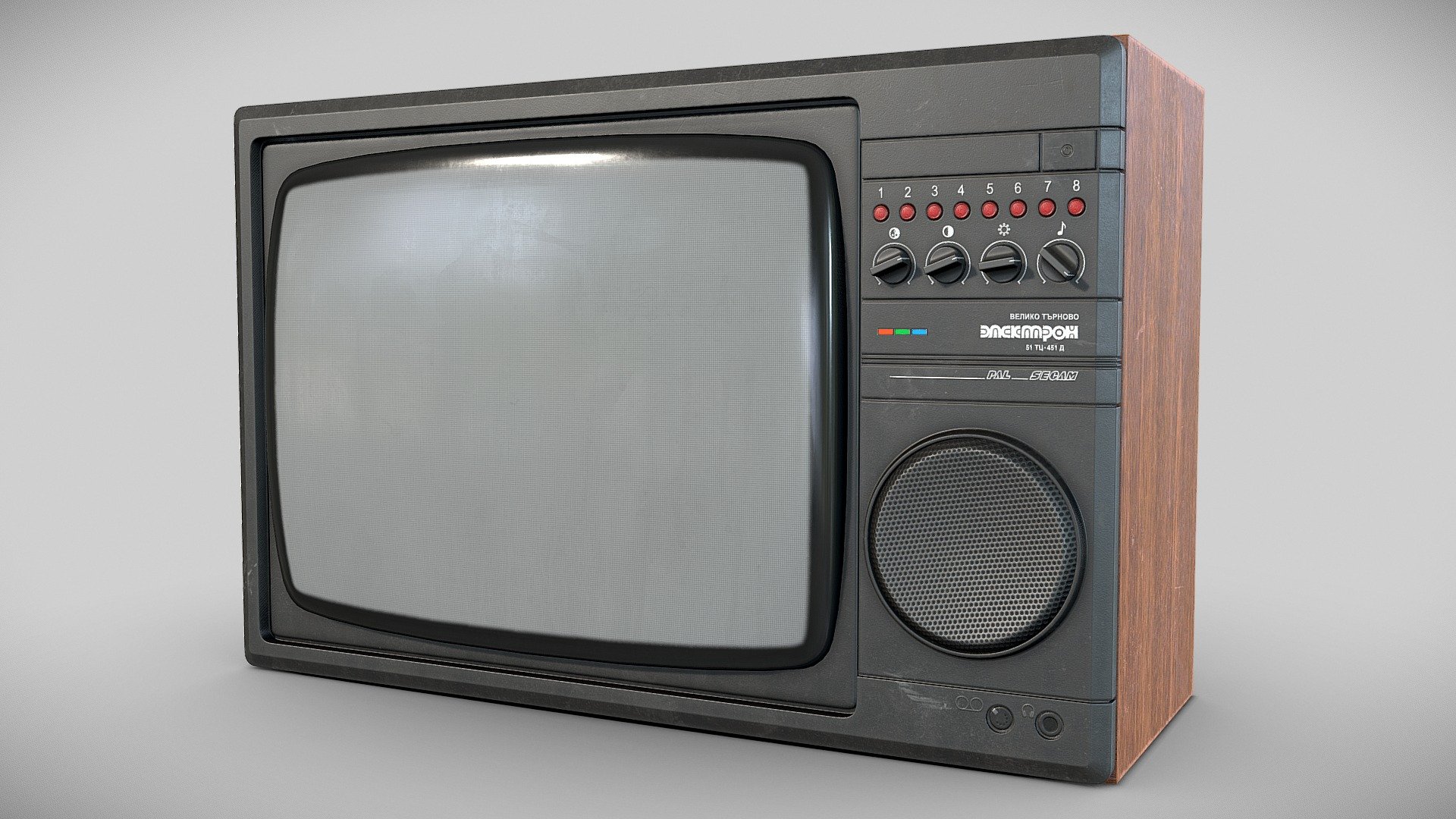 Old Soviet TV (USSR). 3d model