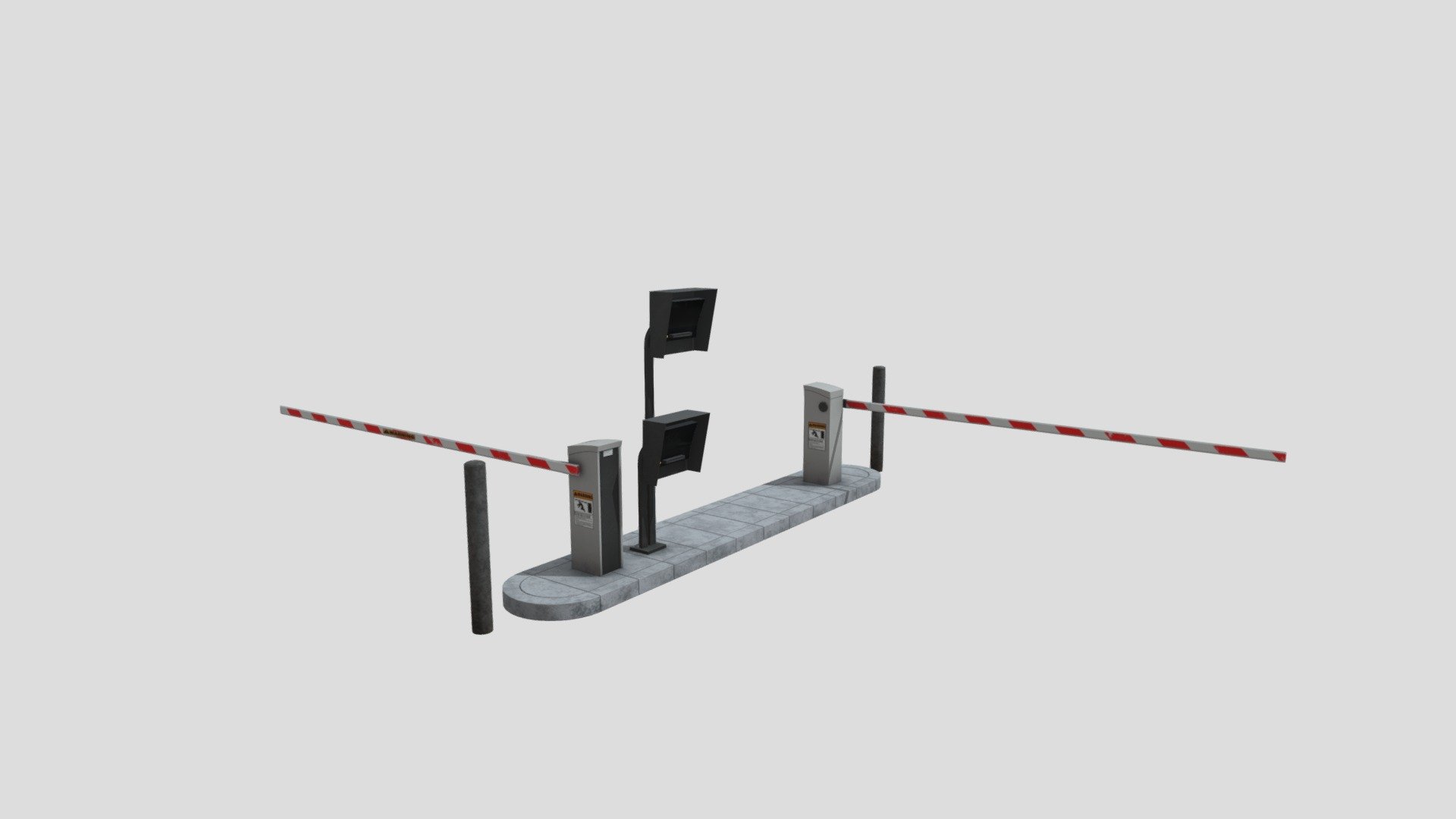 railway barrier 12 AM211 Archmodel 3d model