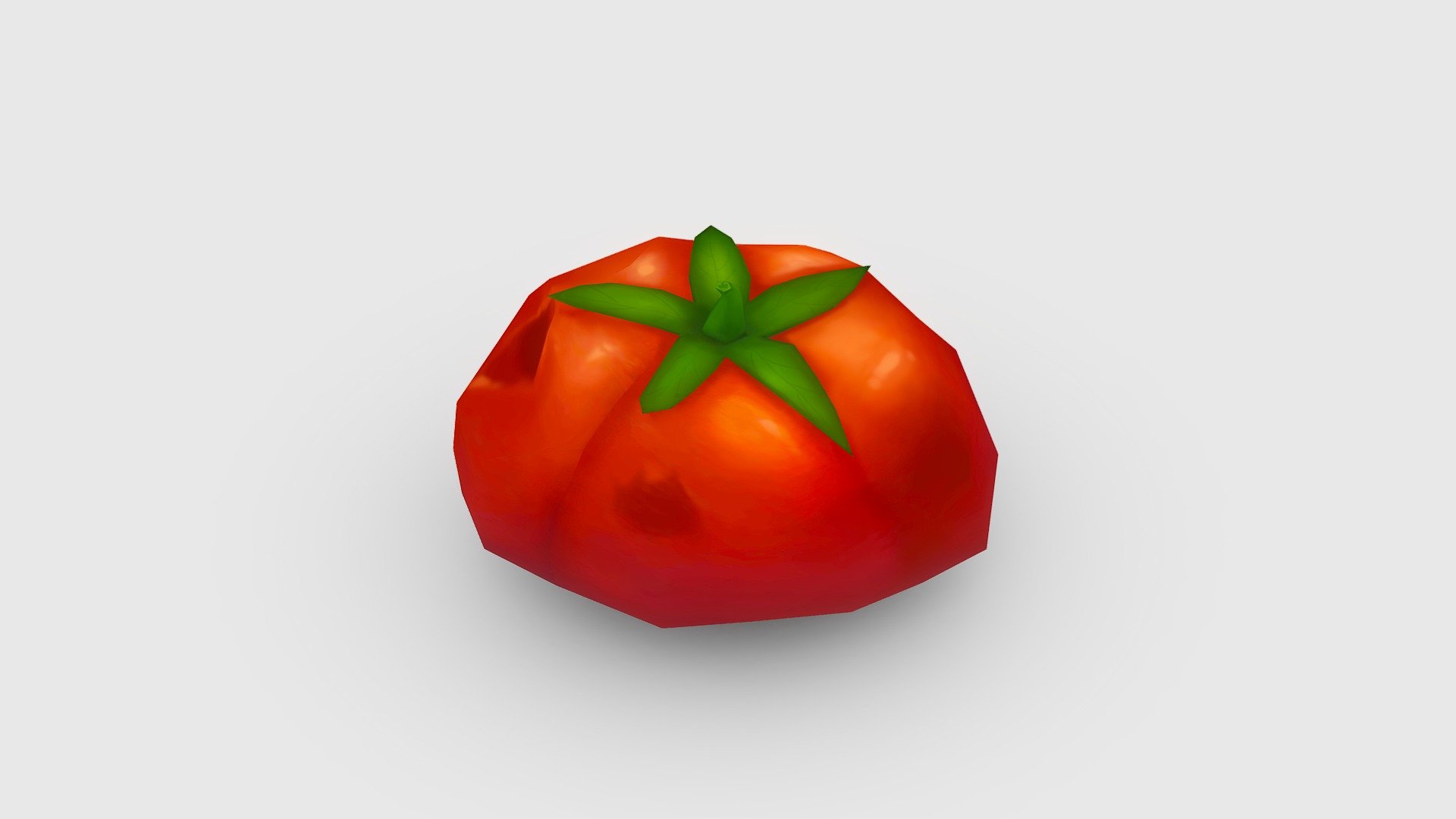 Cartoon rotten tomato Low-poly 3D model 3d model