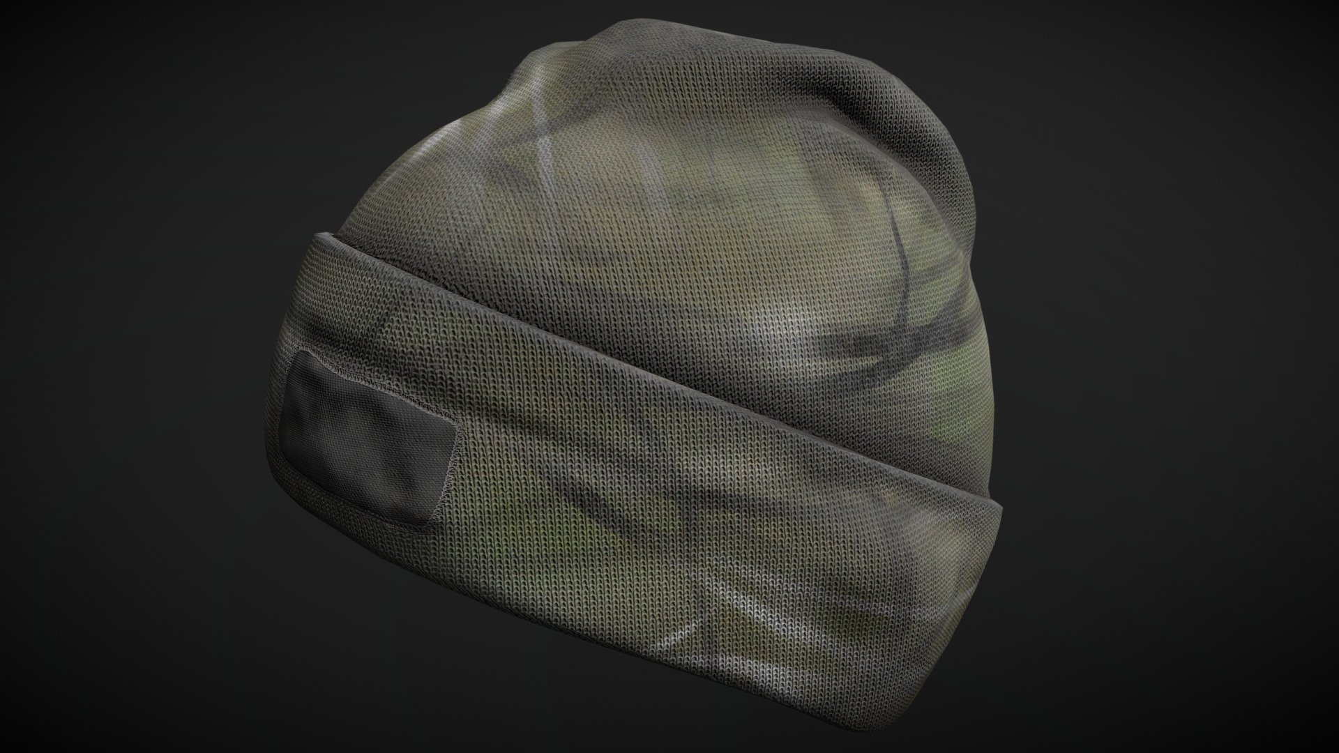 Warm Beanie in camouflage 3d model