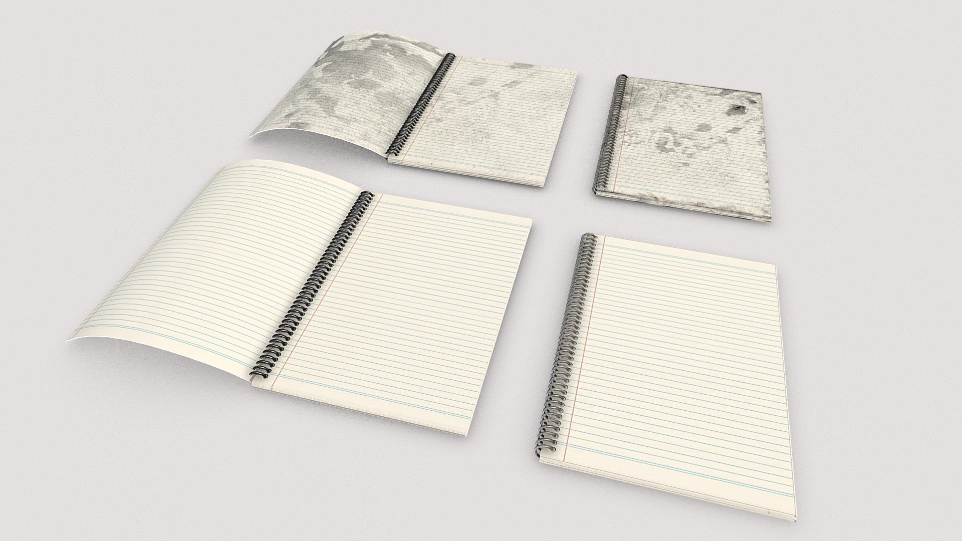 Spiral notepads 3d model