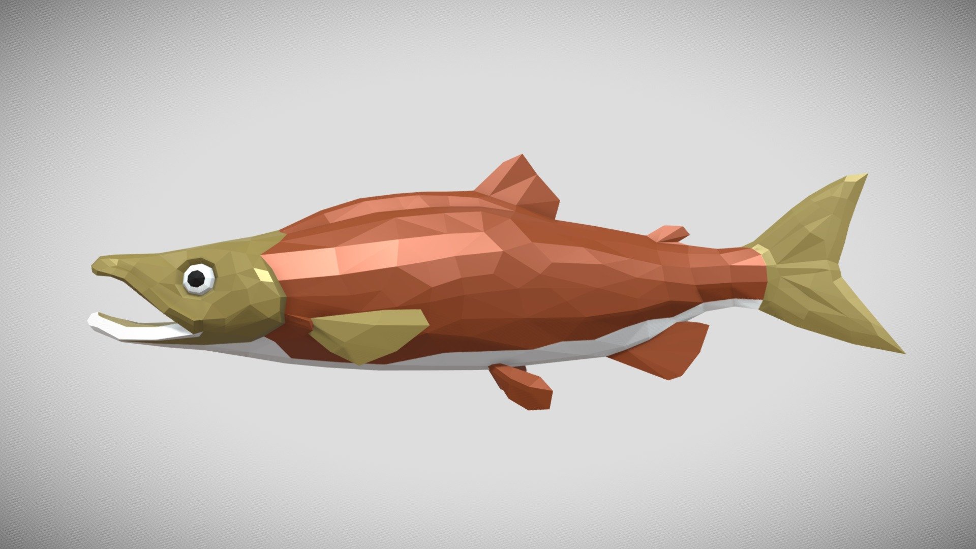 [Low Poly] Salmon 3d model