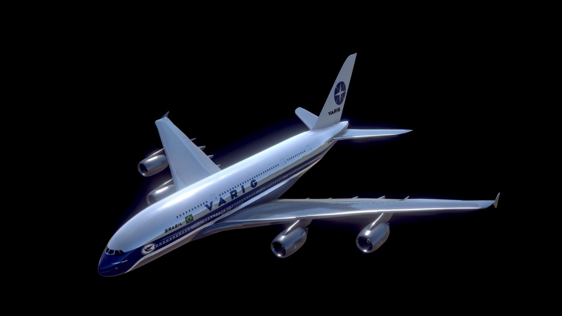 Varig A380 3d model