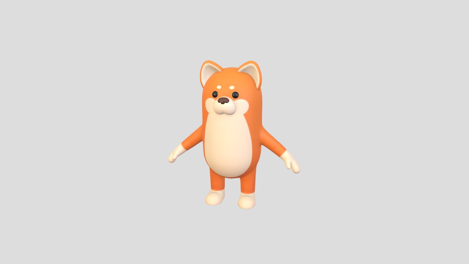 Shiba Dog Character 3d model