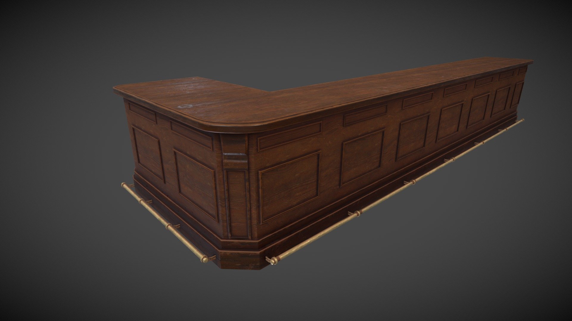 Bar counter 3d model