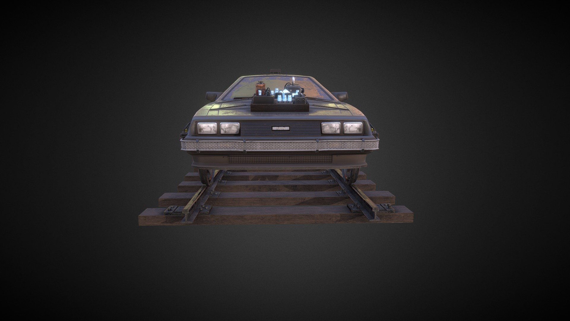 Delorean DMC-12 (BTTF-3) Railway Version 3d model