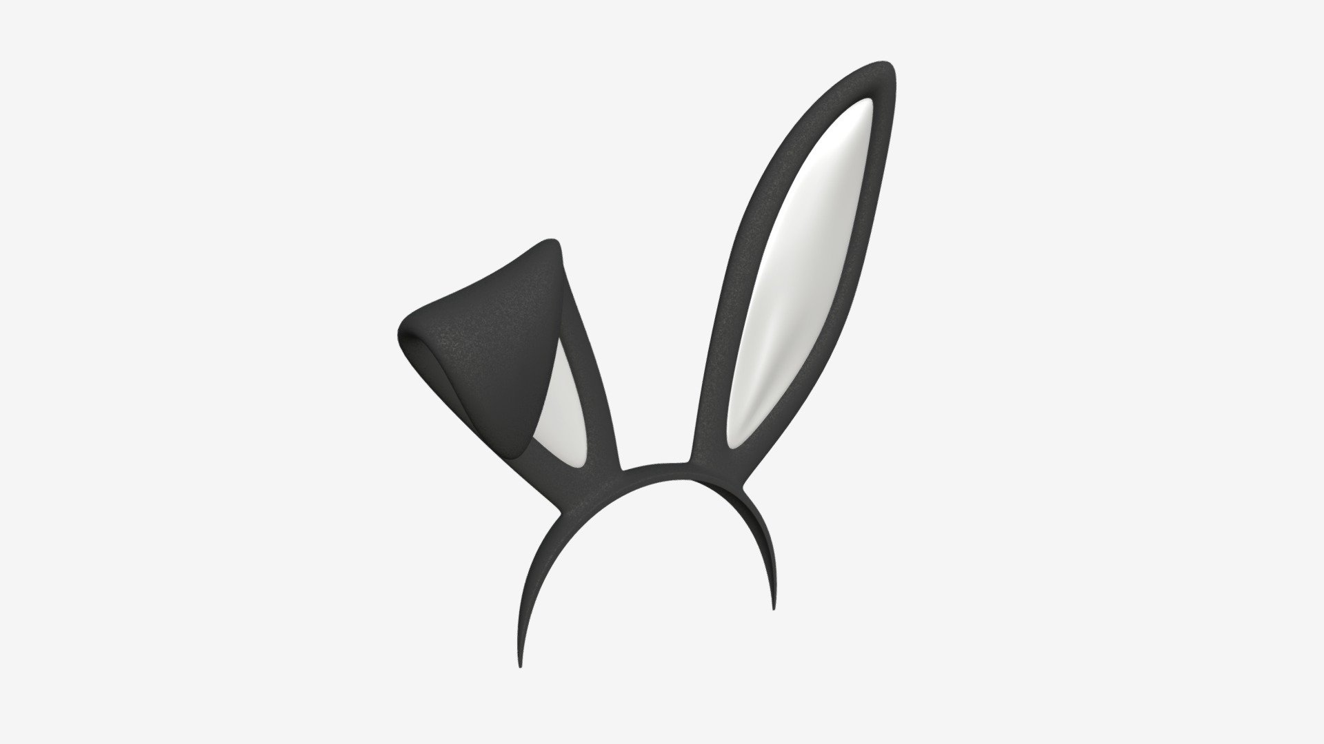 Headband bunny ears 02 3d model