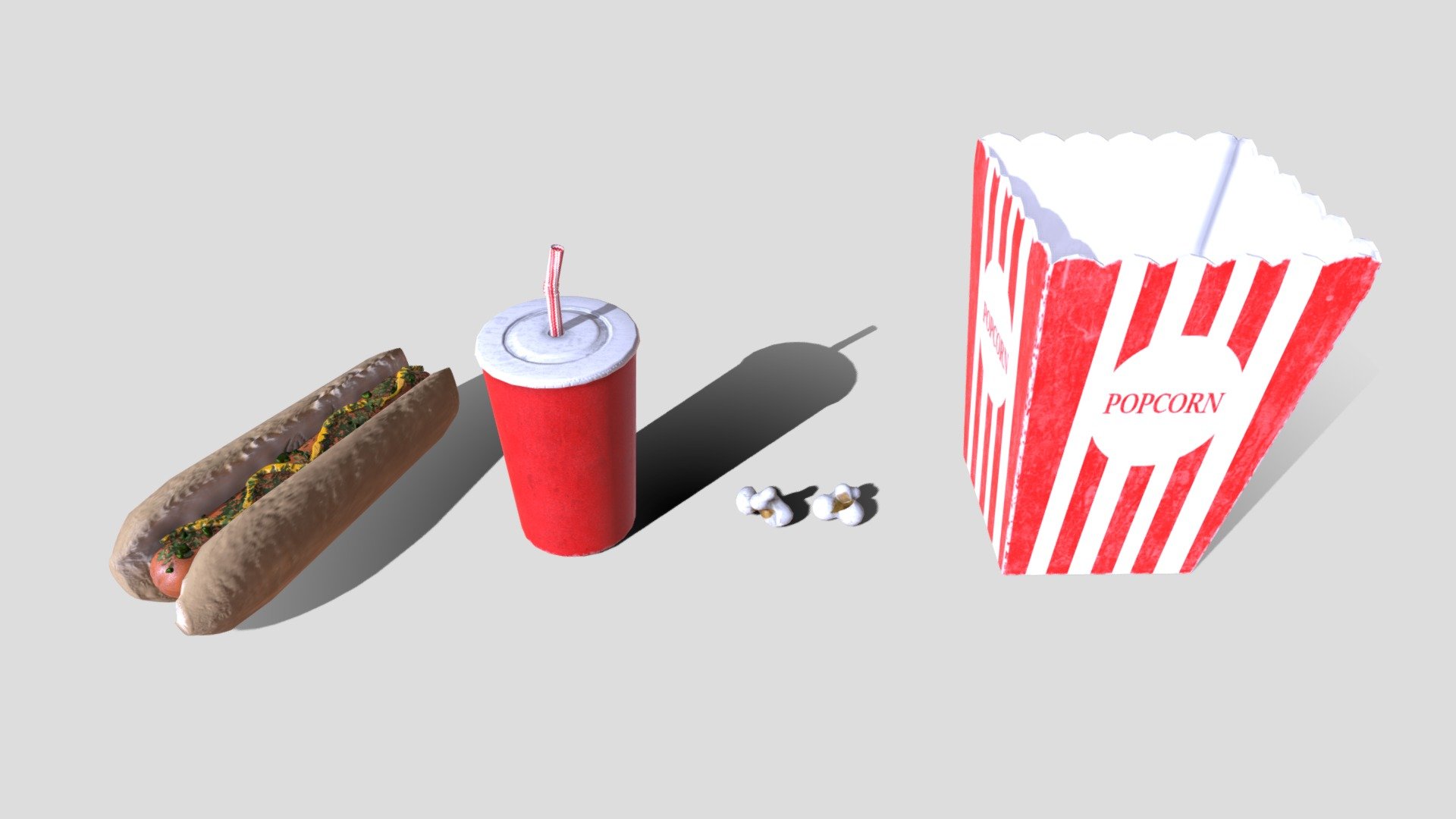 Movie Theater Props 3d model