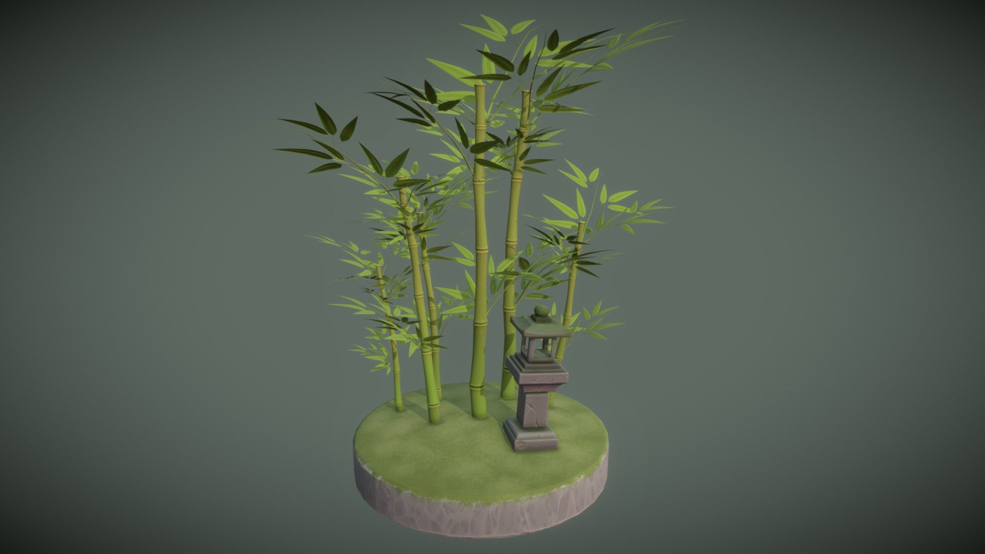 Stylized Bamboo Study 3d model