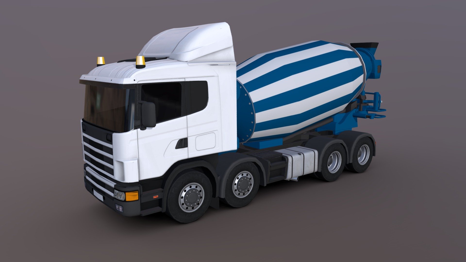 Truck 4 Mixer LowPoly 3d model