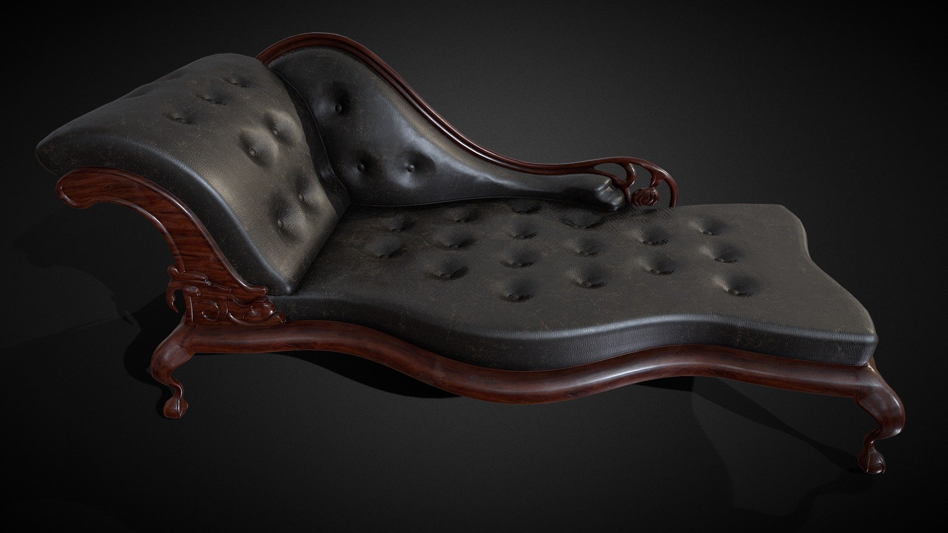 Sofa Victorian 005a 3d model