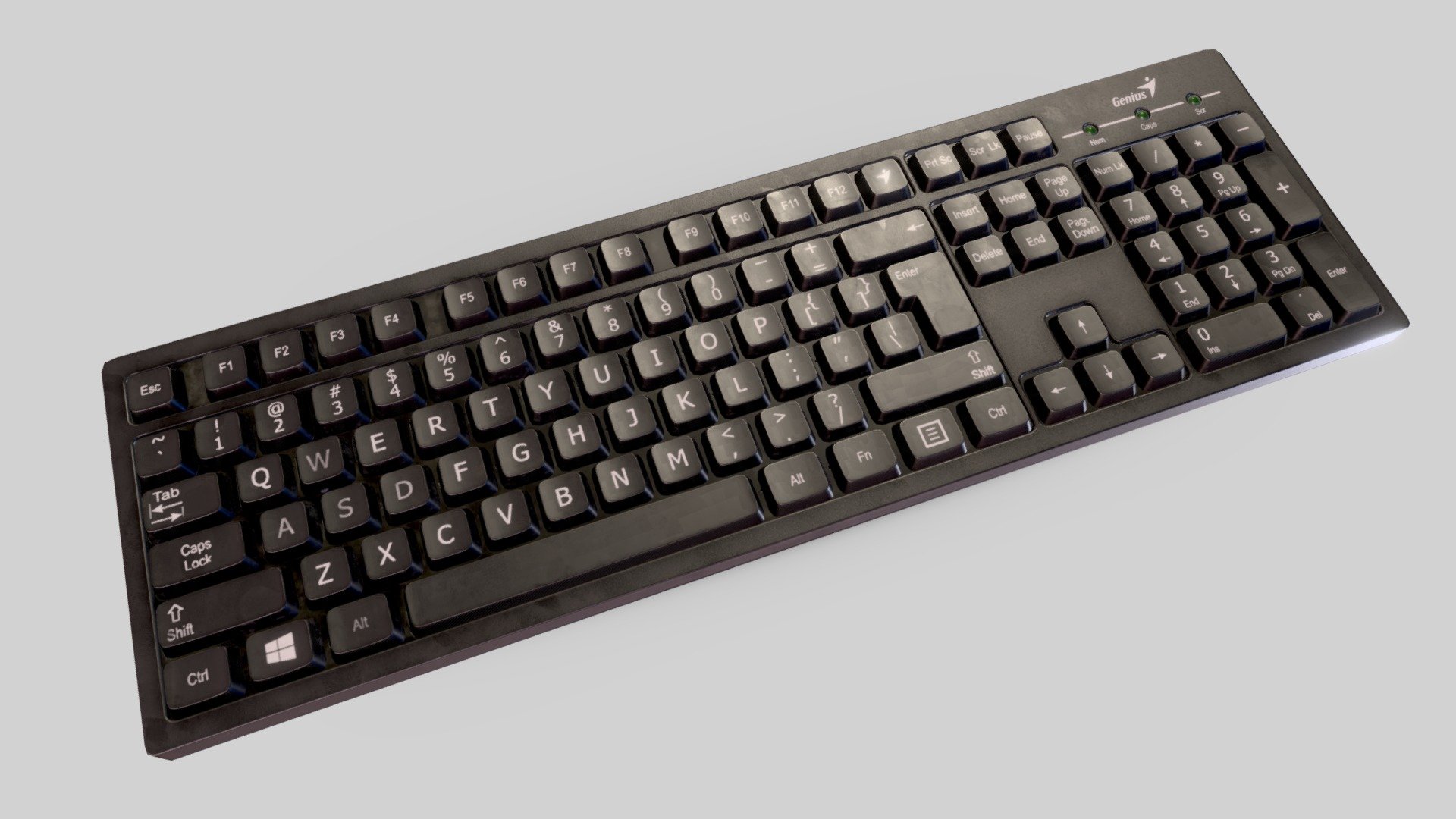 Keyboard Low-poly 3D model 3d model