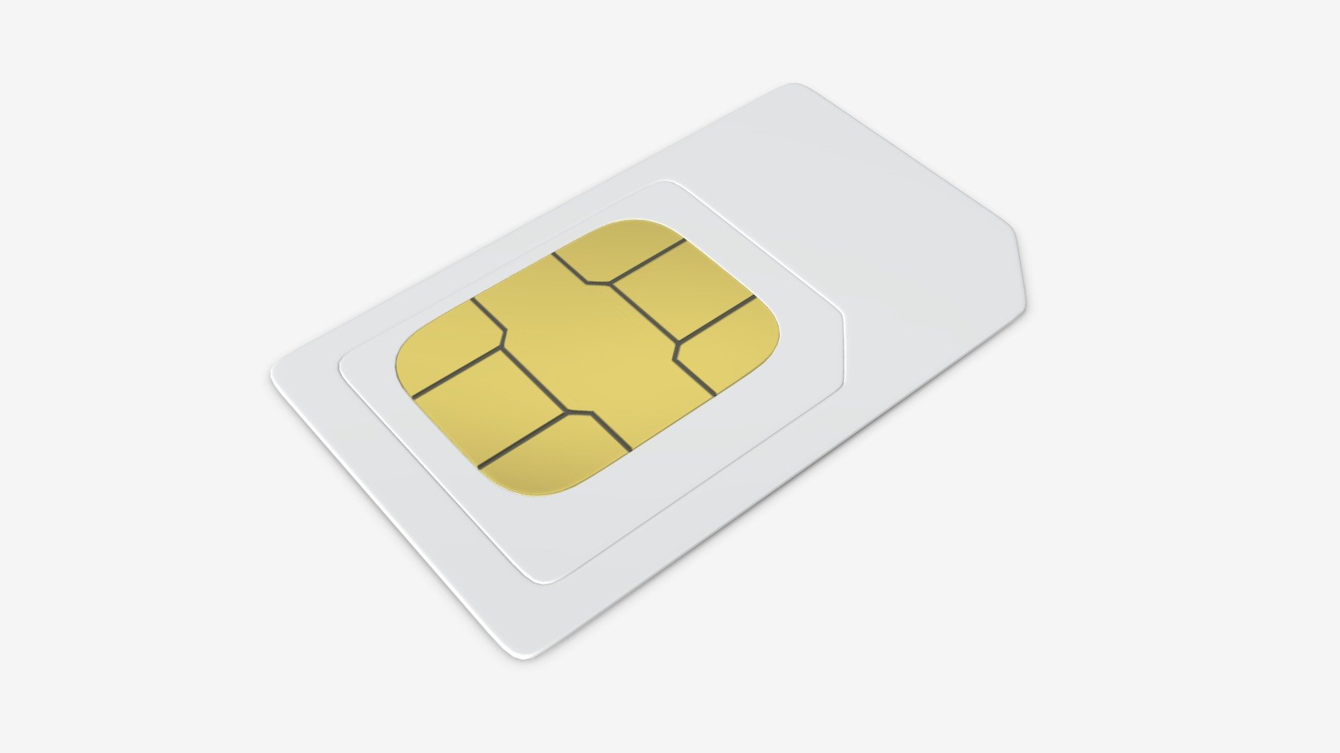 Mobile SIM card 02 3d model