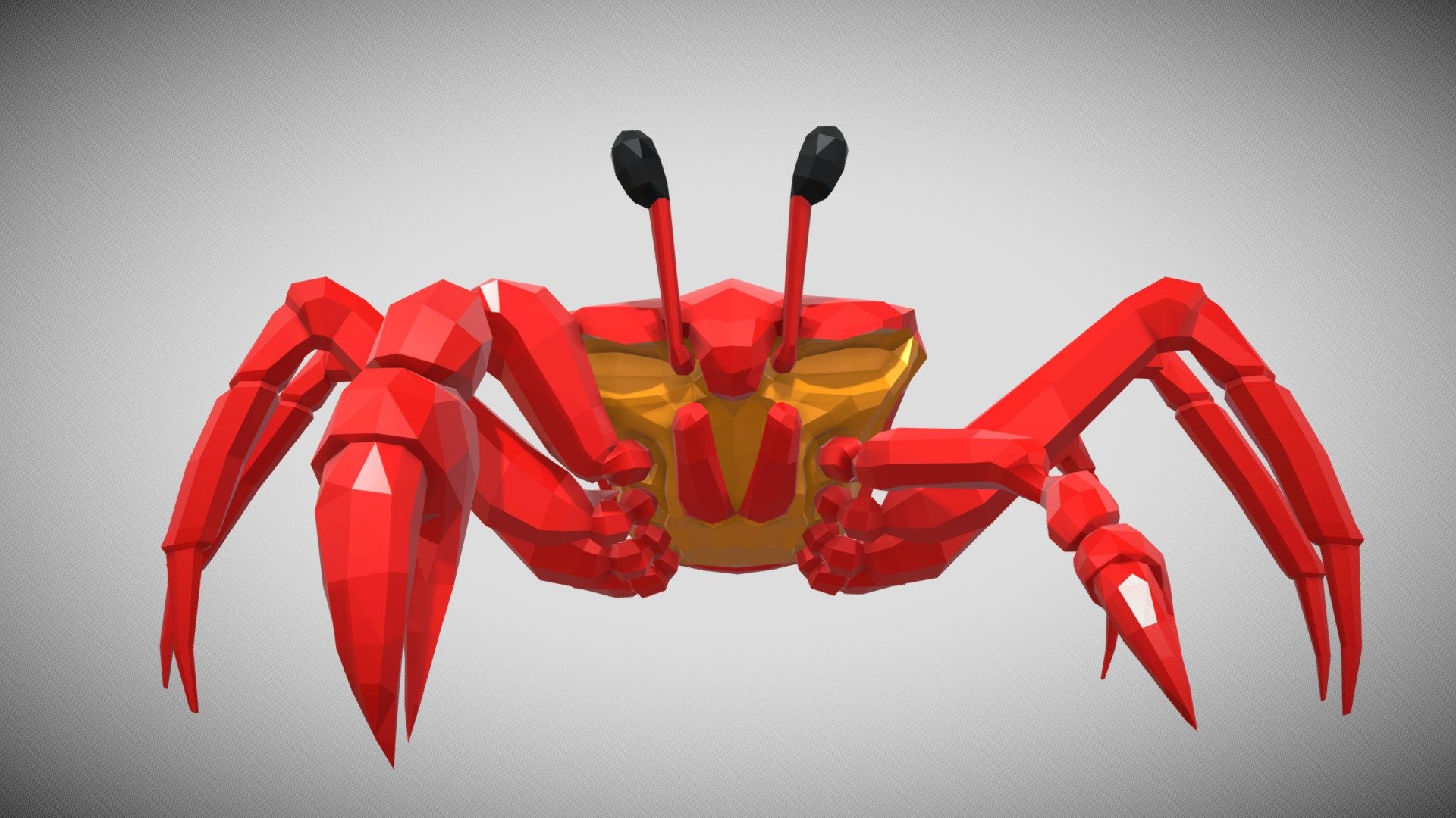 [Low Poly] Crab 3d model